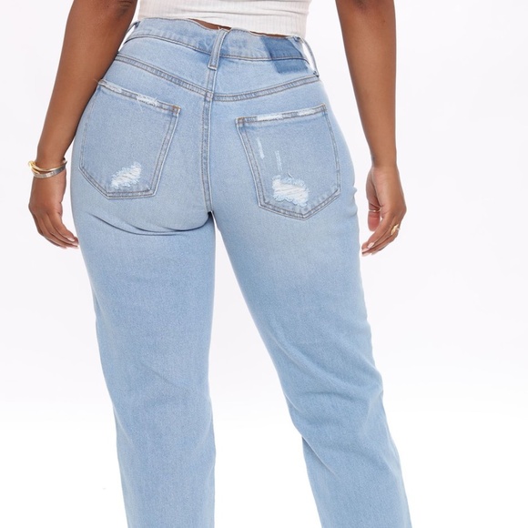 Fashion Nova Light Wash Boyfriend Jeans NWT - Picture 12 of 12